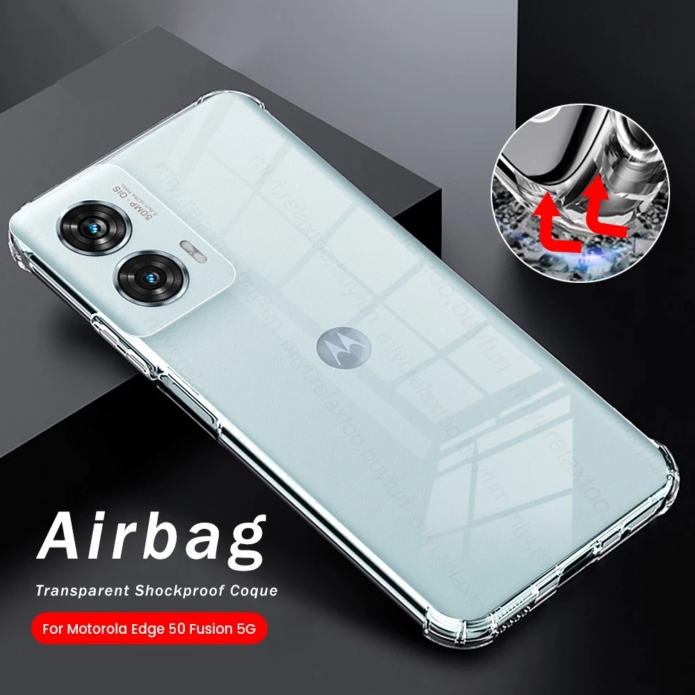 Crystal Clear TPU Soft Cover for Motorola Edge 50 Fusion - Enhanced Camera Protection