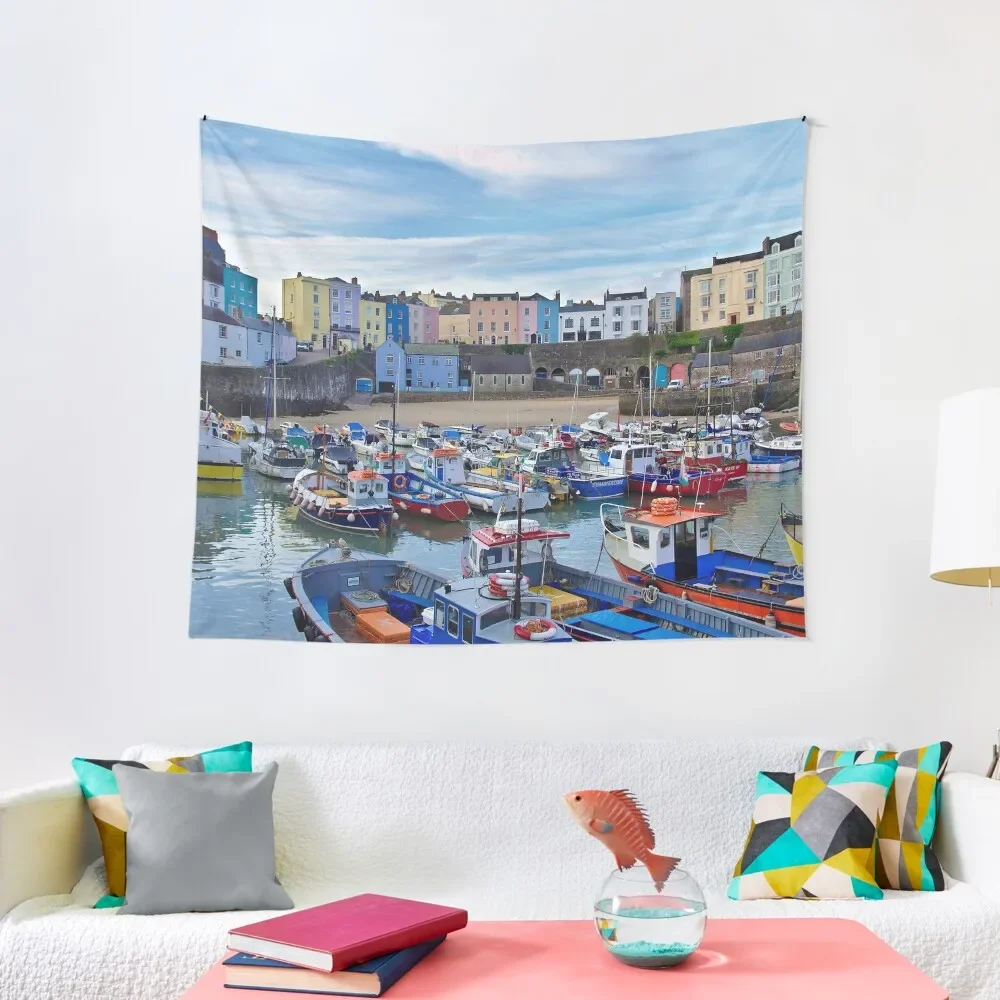

Tenby Harbour Morning Colours Tapestry Home Decoration Accessories Home Decor Aesthetic Decorations For Room Tapestry