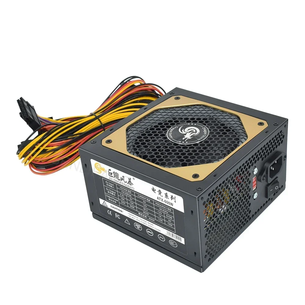 Fonte de Alimentação para Desktop Psu Profissional E-sports Video Game Computador pc Desktop Atx 110230v 400w 600w 20 Mais 4pin 12v - Imagem 6