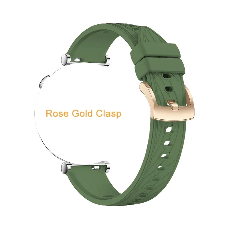 Elegant 18mm Two-Tone Classic Buckle Bracelet Strap in Silver/Gold