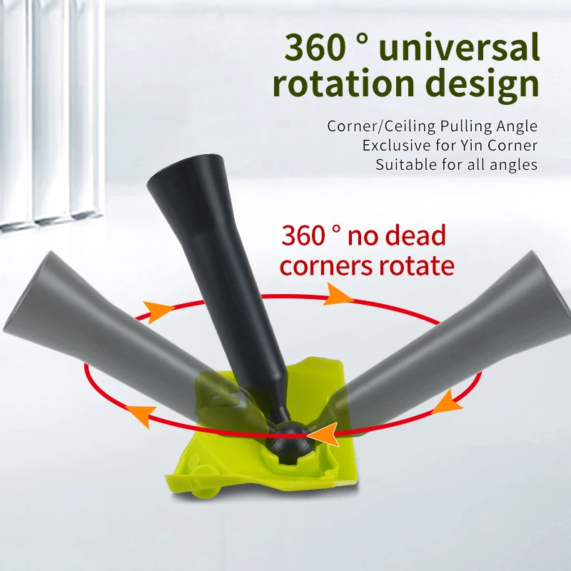 Drywall Corner Scraper Putty Finisher Stucco Shovel Spatula Spade For Floor Wall With Portable Retractable Roller Extension Pole