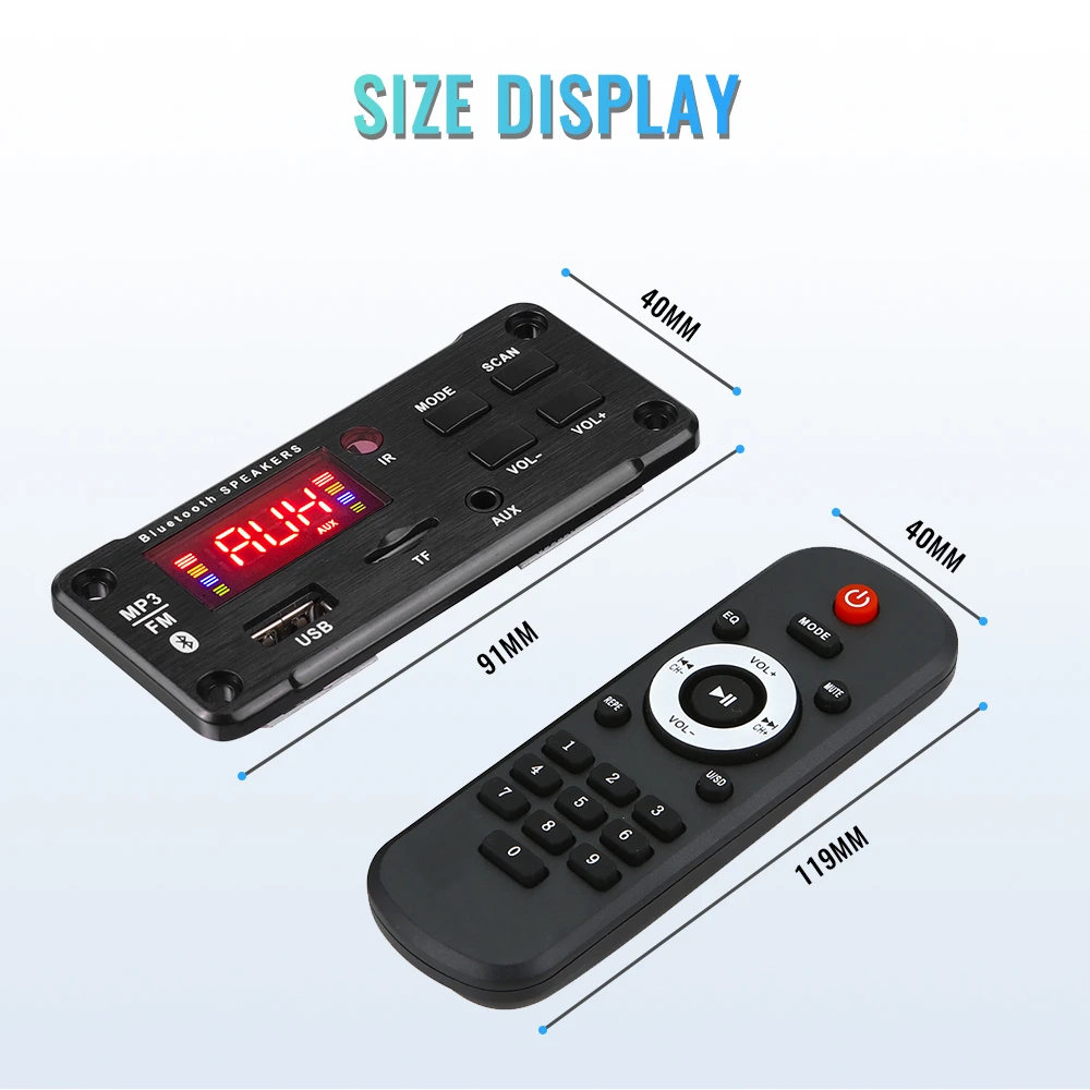 Title 33, 40W 12V Bluetooth 5.0 Audio Scheda amplificator...