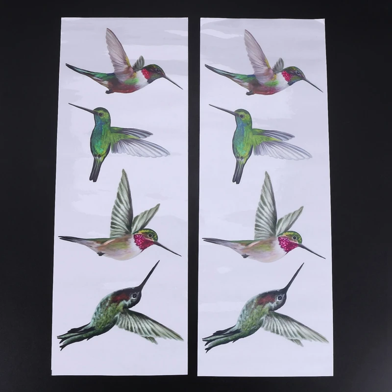 ABFB-8 Large Beautiful Humming Bird Static Cling Window Stickers Hummingbird Anti Collision Bird Strike Window Stickers