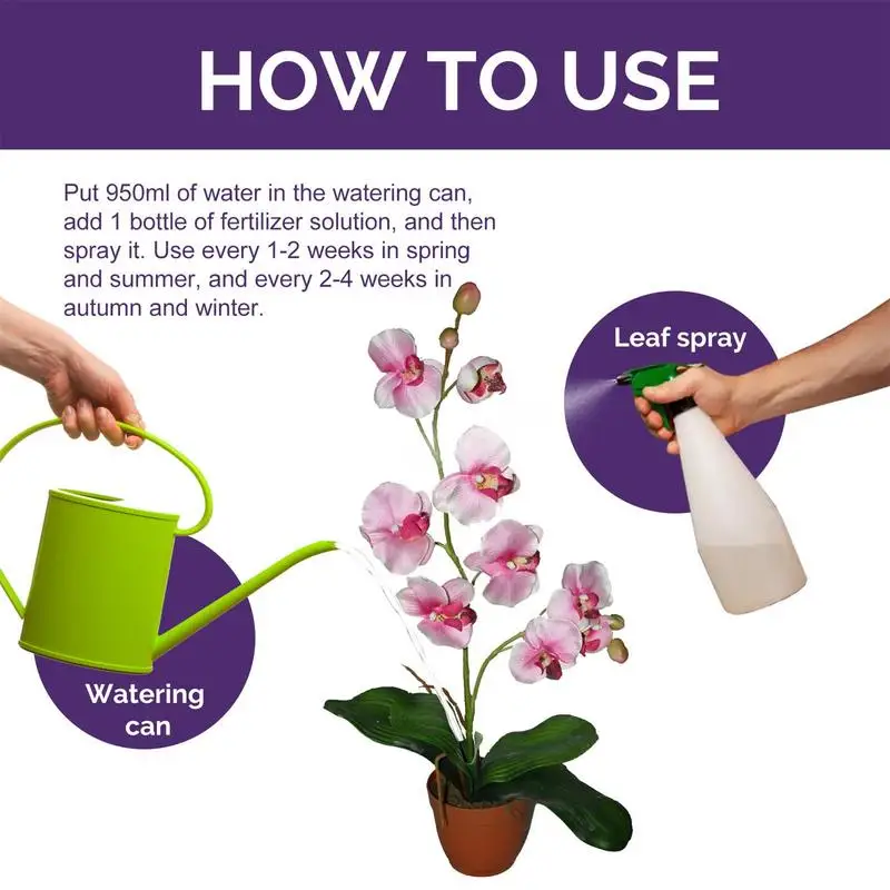 Organic Fertilizer Plant Fertilizing Concentrate Fertilizer Solution Orchid 50ml Plant Growth Enhancer Supplement Fast Rooting Plant Nutrient Solution for Orchids Liquid Fertili