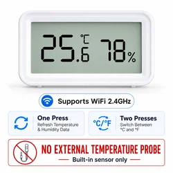 Enhanced Wi - Fi Temperature & Humidity Sensor with LCD Display and External Probe - WiFi Version - R