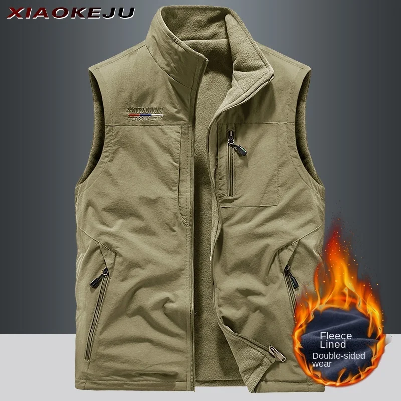 Outerwear MAN Male VEST Mesh Winter Men's Clothing Free Shipping Sleeveless Parka Tactical Military Embroidered Autumn Hot Coat