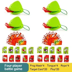 Frog Mask Wagging Tongue Family Party Game - Fun Desktop Puzzle (Four Player Battle)