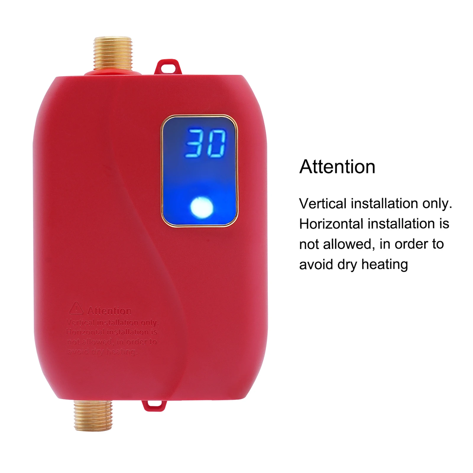 Tankless water heater compact design