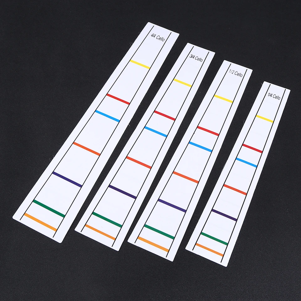 Vinger Positie Markers voor Cello Fret Vinger Sticker Zelfklevende Fret Board Label Vinger Sticker voor 3/4 Size Cello (Maat: 32.15X6.23 cm