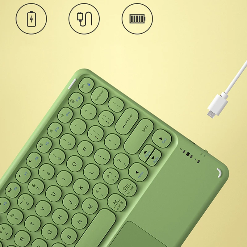 Teclado sem Fio Universal para a Tabuleta Suporte da Almofada do Toque do Teclado de Bluetooth de Rouond Windows Ios - Imagem 6