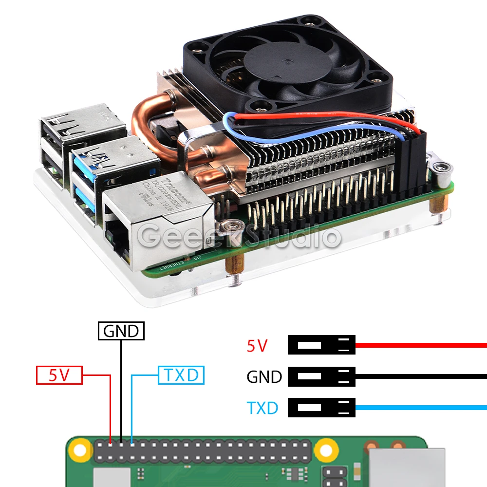 Raspberry pi 4b Ventilador Ultra Fino Torre de Gelo Cooler Cpu Modelo b Novo - Imagem 6