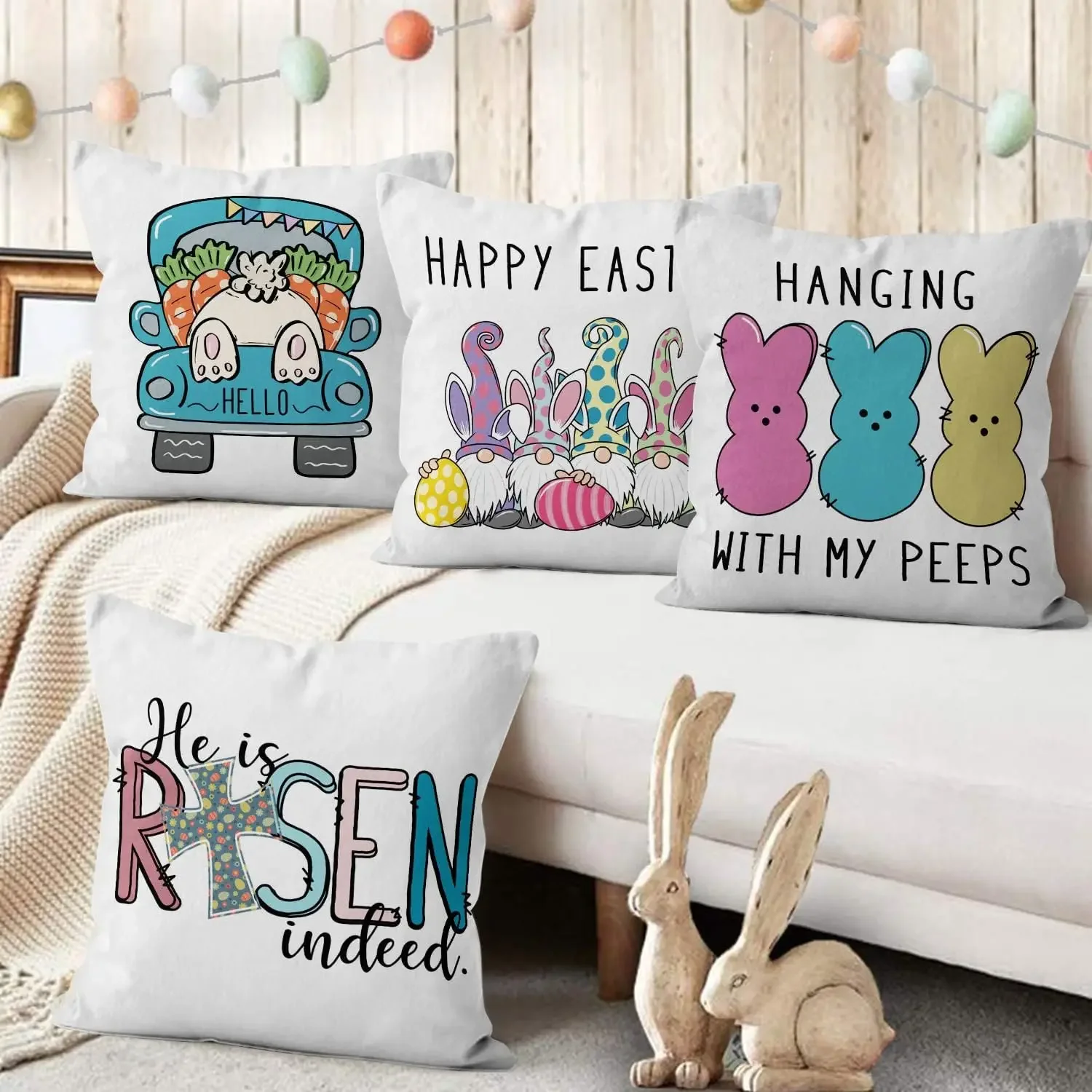 

Пасхальная Подушка, искусственная Подушка, 45x45 см, искусственная подушка, украшение для дома, улицы, внутреннего двора