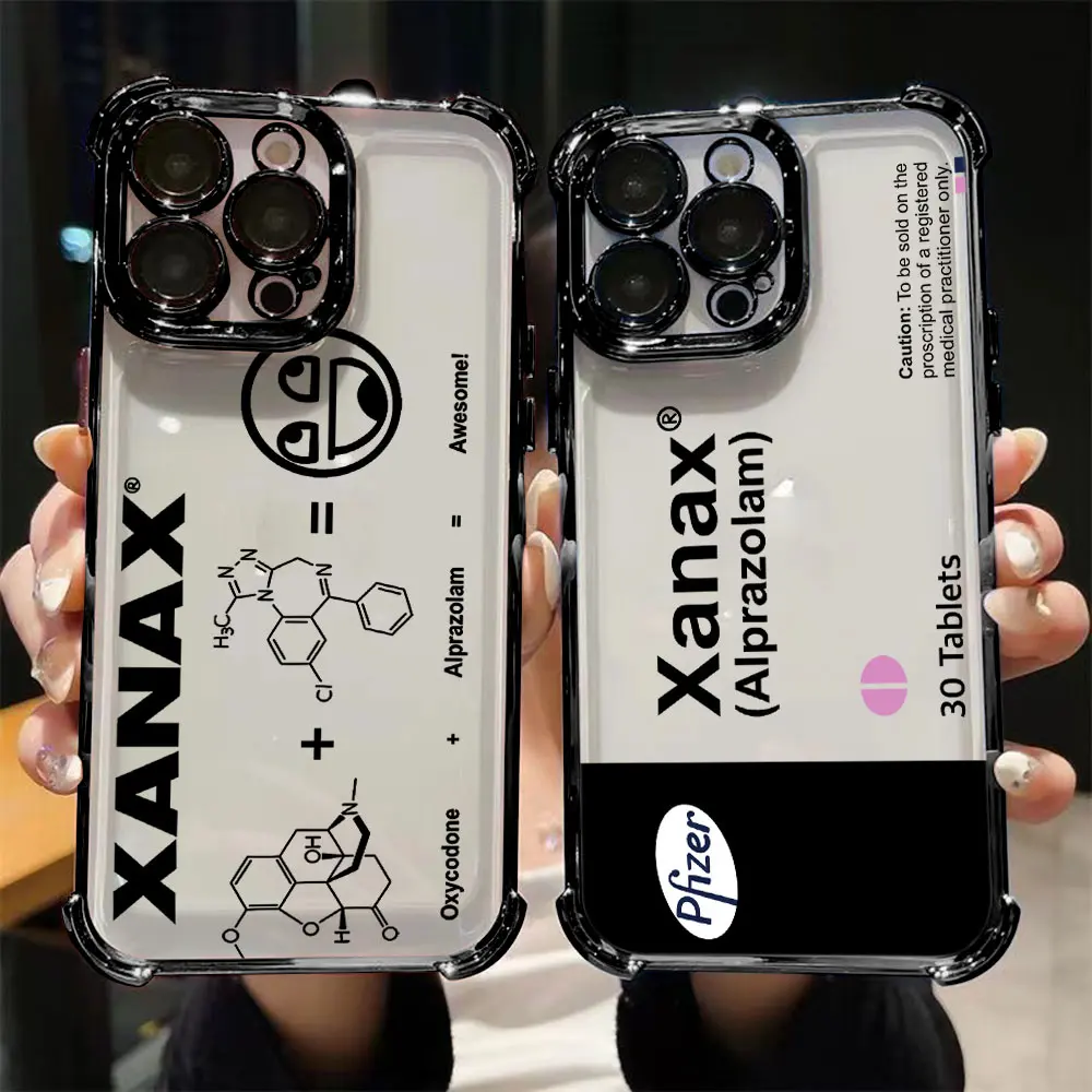 XANAX Chill Pill Plating Anti-Airbag Phone Case