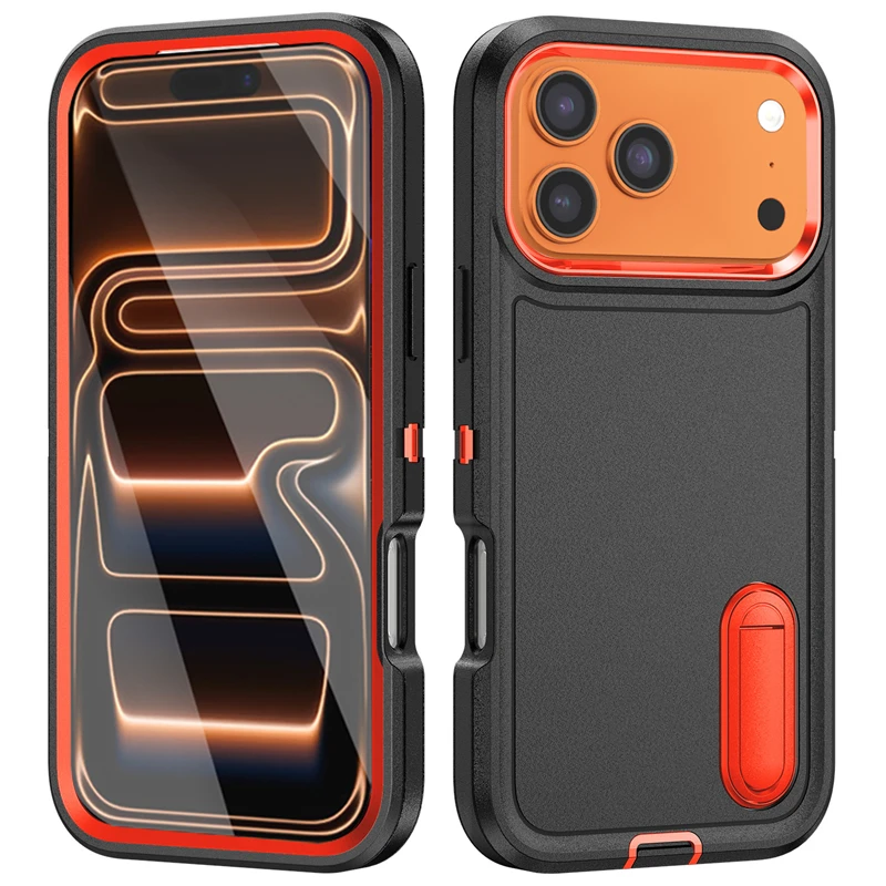 Defender Shockproof Invisible Bracket Armor Matte Case Accessories