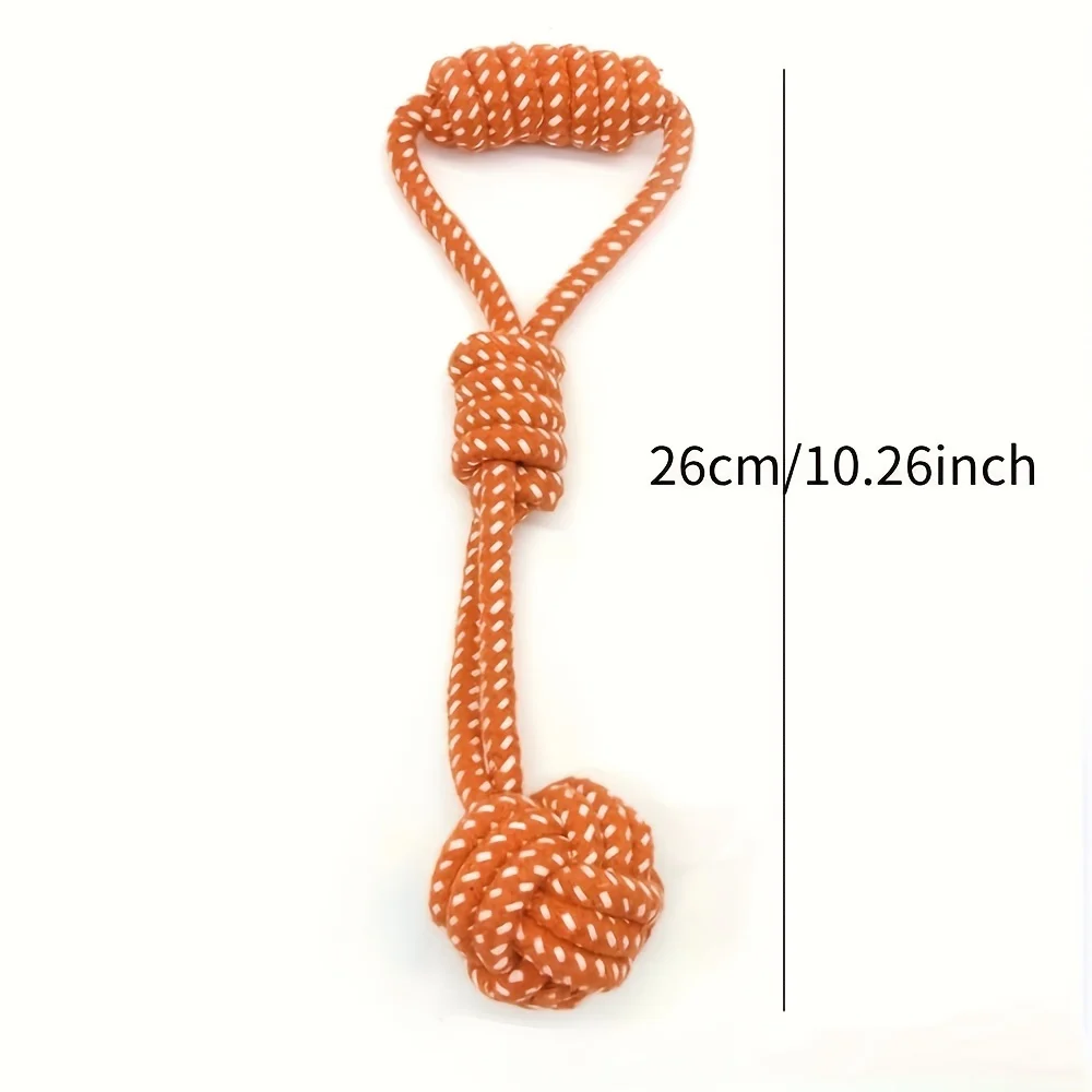 1pcs Dog Cotton Rope Toy Molar Bite Resistant Braided Rope Knot Toy Medium Large Hand Pull Toy Pet Random Color 5