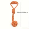 1pcs Dog Cotton Rope Toy Molar Bite Resistant Braided Rope Knot Toy Medium Large Hand Pull Toy Pet Random Color 5