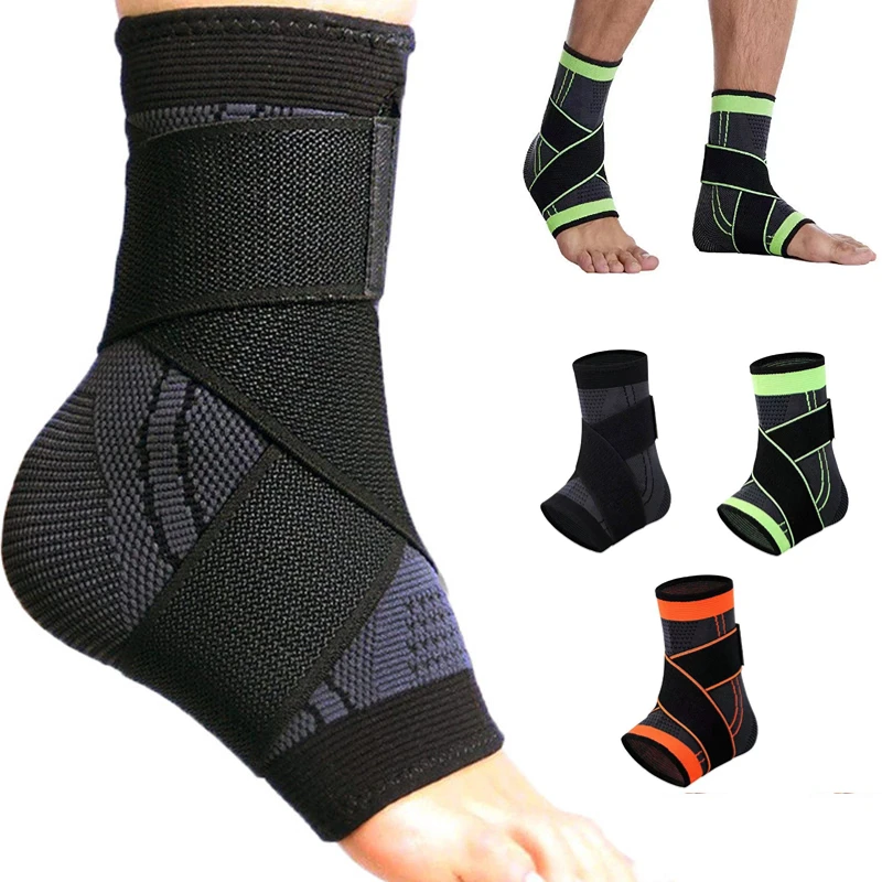 Adjustable Ankle Support Compression Ankle Brace Protector for Running Soccer Basketball Nylon Knitted Gym Bandage Strap ankle support,ankle straps,ankle support brace