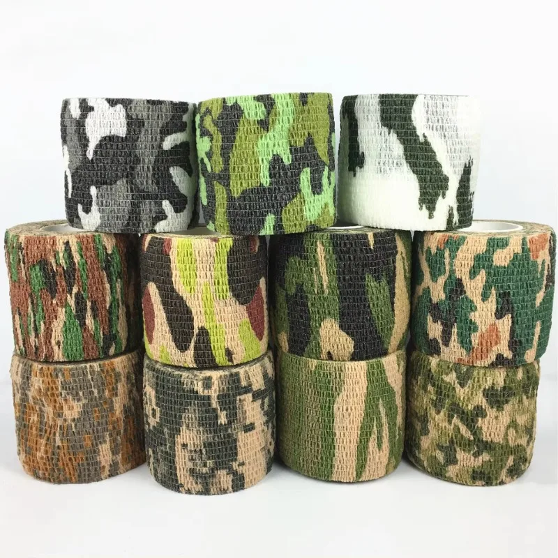 5cmx4.5m Camo Bandages Outdoor Hunting Shooting Blind Wrap Camouflage Stealth Tape Waterproof Dressing