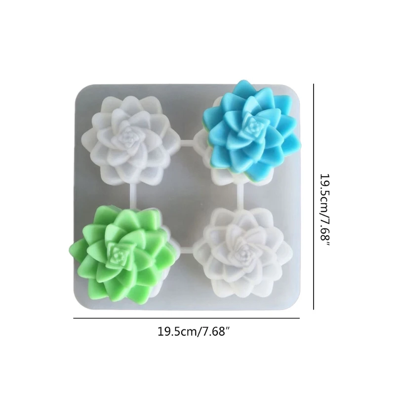 Succulents Plant Epoxy Resin Mold Handmade DIY Craft Plaster Soap Silicone Mould Drop shipping