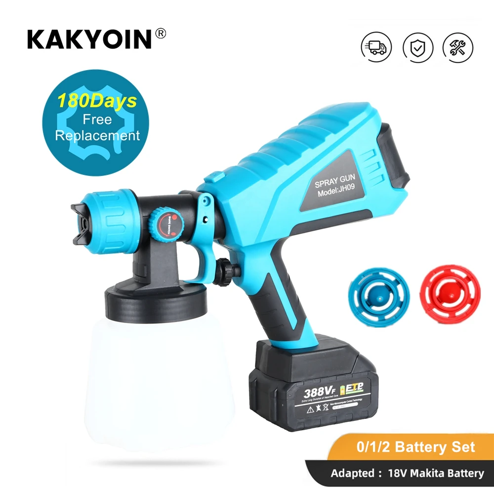 

1000ML Cordless Electric Spray Gun 3Nozzle with Battery Disinfection Sterilization Portable Paint Sprayer For Makita 18V Battery