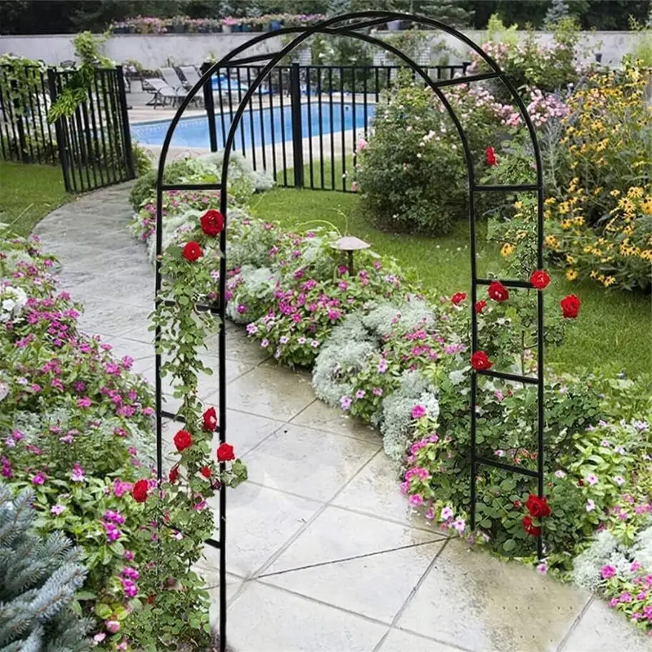 Metal Garden Arch Climbing Plant Trellis Outdoor Arbors Wedding Arch
