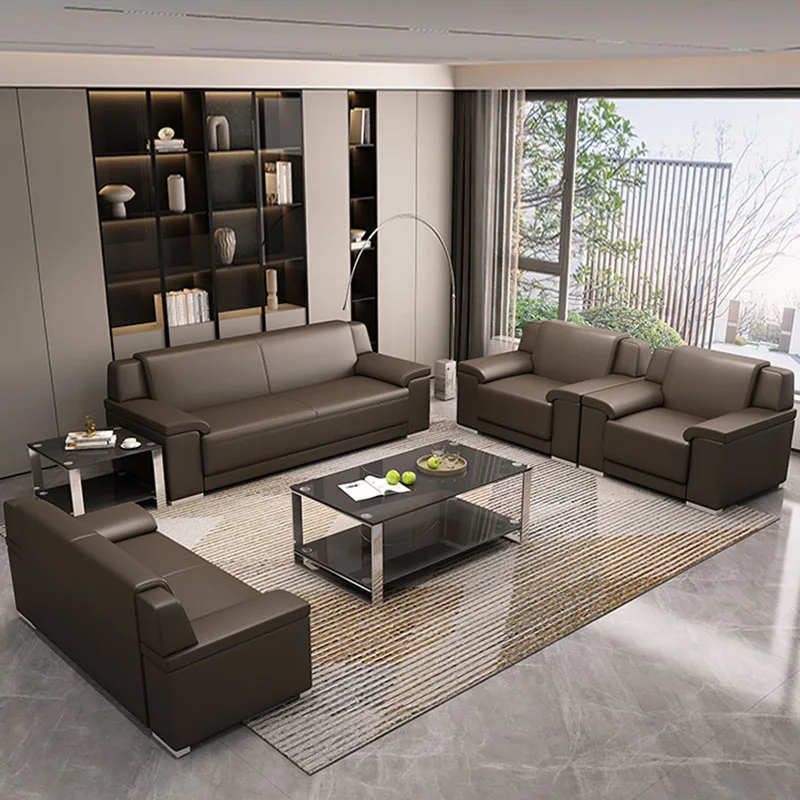 Luxury Salon Office Sofas Executive Leather Sectional Ergonomic Office Sofas European Modernos Para Sala Furniture