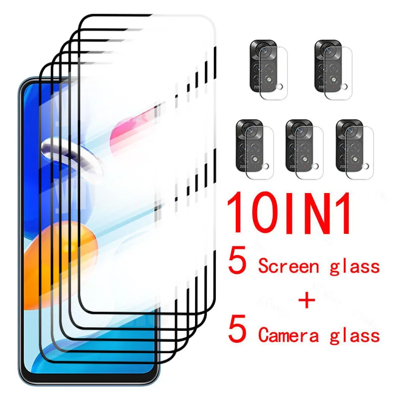 

10in1 Tempered Glass For Xiaomi Redmi Note 11 Global Screen Protector Camera Lens Protective Film Redmi Note11 Note 11 Pro Glass