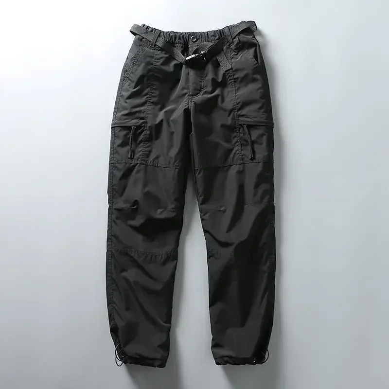 Tooling Pants S-6XL Thick Waterproof Fleece Cargo Pants Men Women Winter Outdoor Multi-pockets Loose Straight Overall Trousers Casual Pants Sports Pants Tactical Pants Casual Sports Pants