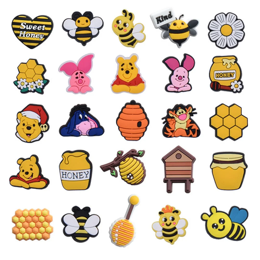 

Miniso, персонажи мультфильмов Диснея, Тигры и поросенок, милые аксессуары для обуви, очаровательные модные подвески для обуви из ПВХ
