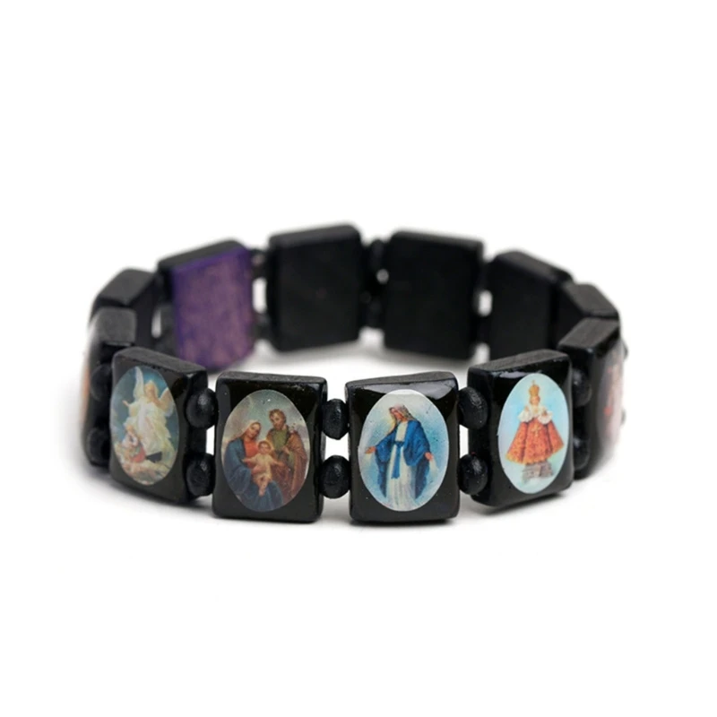 Colorful Wooden Rosary Bracelet