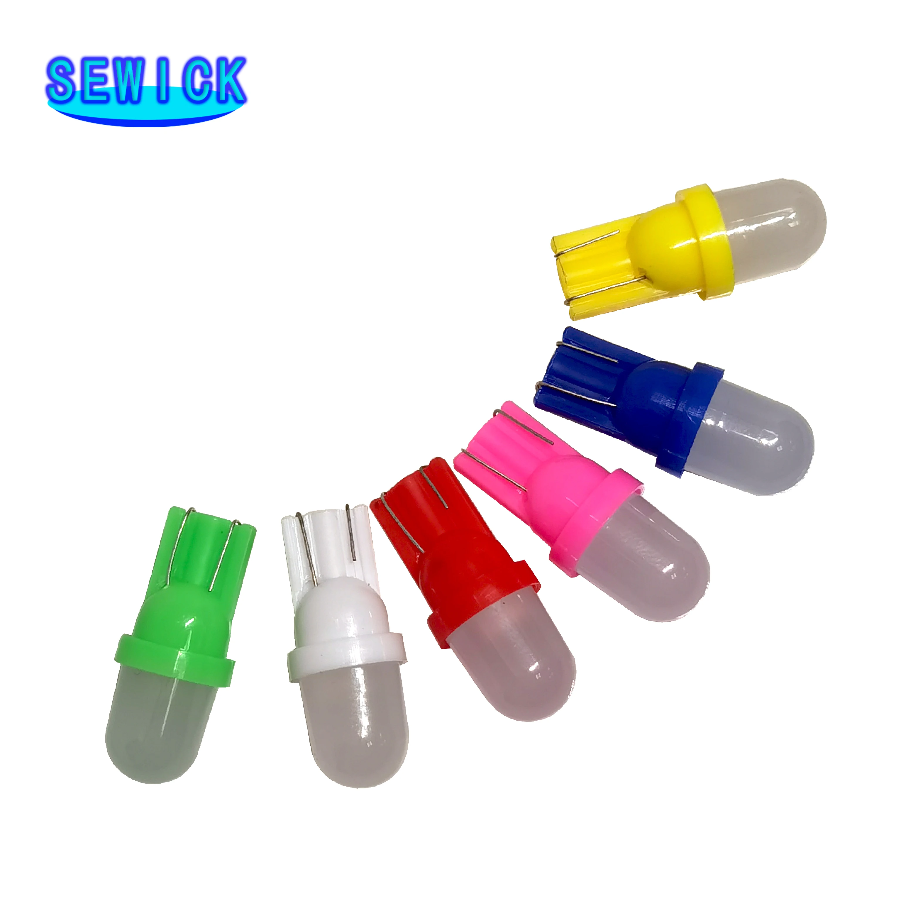 할인 100Pcs 비극성 AC DC 6V 6.3V 194 T10 서리로 덥은 Len 비 극성 핀볼 게임 기계 백색을 가진 555 LED F10 웨지 베이스