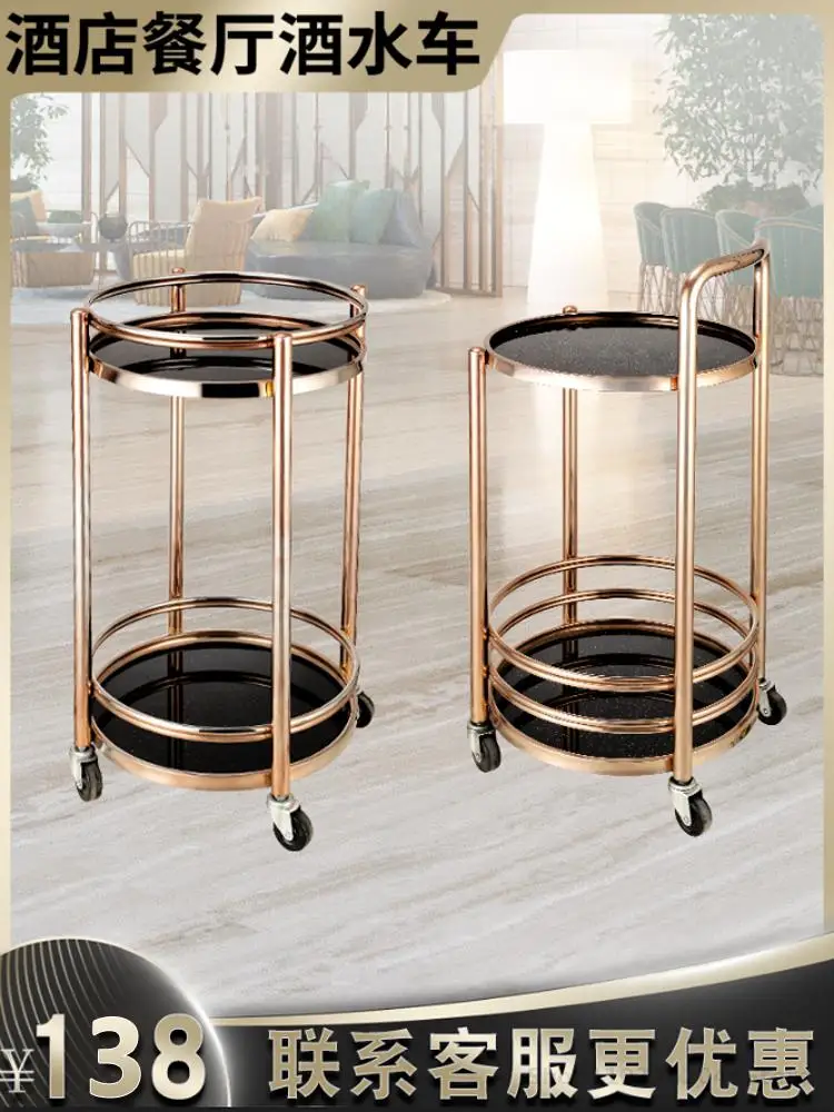 Hotel Restaurant Beverage Service Truck Mobile Restaurant Delivery Truck Commercial Trolley Stainless Steel Snack Tea
