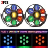 2PCS 7x30W Retro Flash Light DMX512 Stage Lighting RGB COB LEDs Lighting Strobe Effect Lights for Church Concert Wedding Party 1