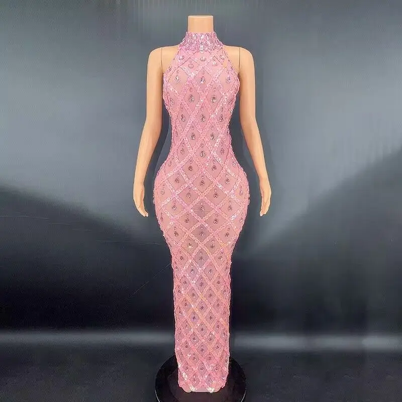 Maternity Dresses For Photoshoot Shiny Rhinestones Sexy Maxi Gown Women Pregnancy Baby Shower Stretch Pregnant Photography Props