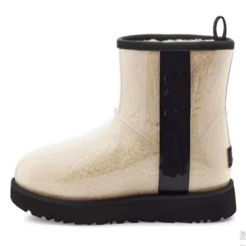 

Зимние ботильоны для снежной погоды, женская обувь для мужчин, роскошные дизайнерские Классические Прозрачные мини-ботинки от дождя для мальчиков и девочек, женские мужские ботинки, зима 2023
