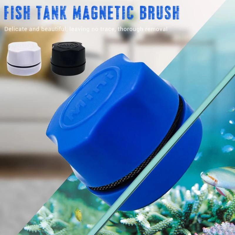 aquarium accessories near me Aquarium Fish Tank Magnetic Clean Brush Glass Floating Algae Scraper Curve Glass Cleaner Scrubber Tool Window Cleaning Magnet fish bowl decorations