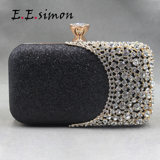 Crystal Evening Clutch Bag Wedding Purse Bridal Prom Party Sparkly Dinner  Clutch Bags Rhinestone Glitter Handbag Gold - AliExpress