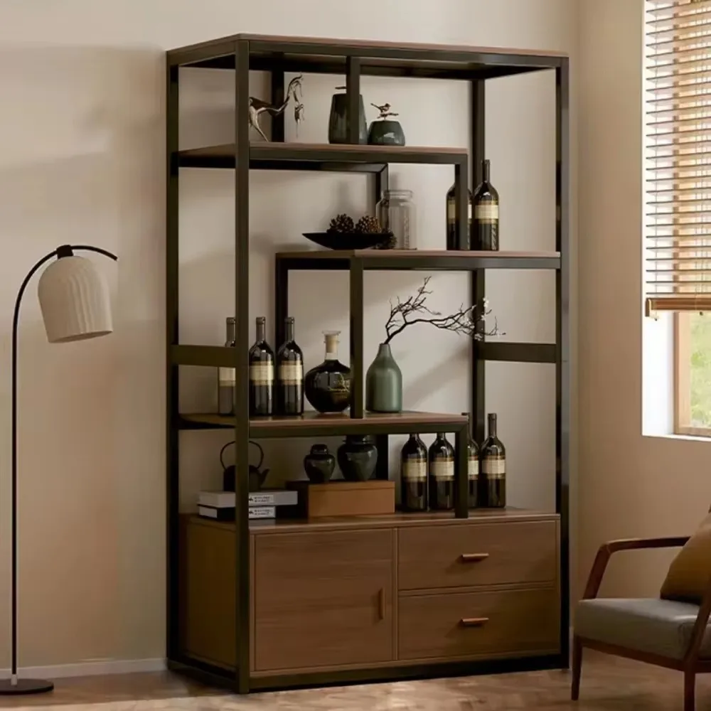Iron Bookshelf Storage Drink Unique Modern Wine Cabinets Storage Rack Wine Cabinets Kitchen Metal Luxury Suporte Flower Shelf