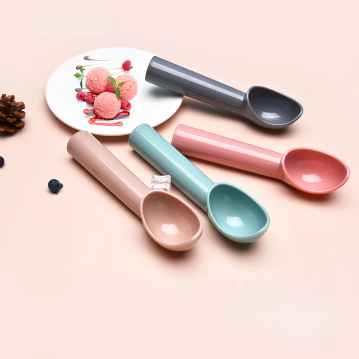 Ice cream scoop ice shovel scoop ice cream bowl spoon set Ice cream dessert spoon Popsicle fruit puree shovel Creative tea spoon Summer party Ice hockey making tool Kitchen accessories
