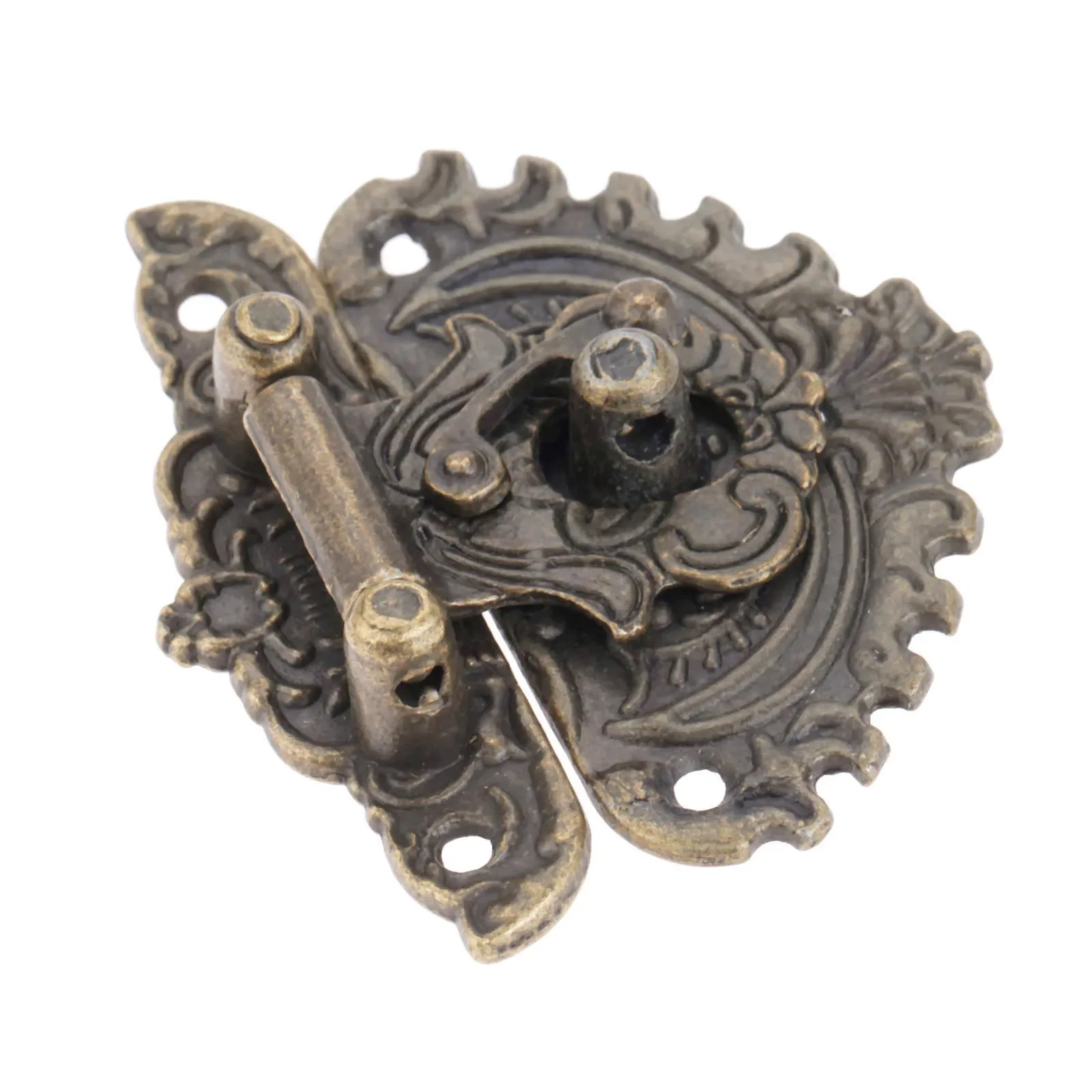 Jewelry Box Hasps Antique Bronze Hasp Latch Mini Cabinet Buckle Decorative Handle 50*56mm