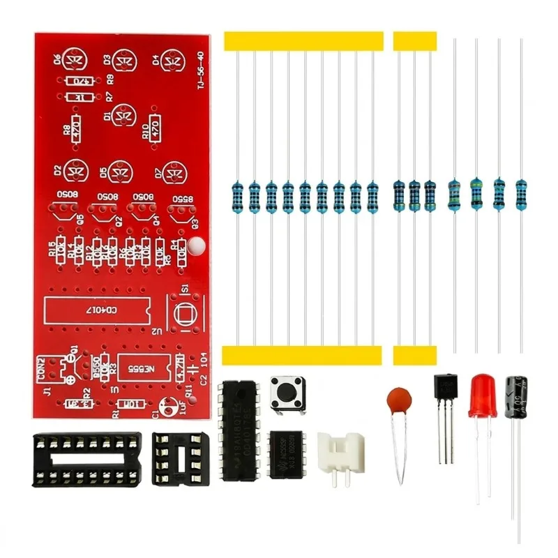 Kit Elettronico Fai-da-Te per Dadi LED Divertenti, Circuito Stampato per Pratica di Saldatura, Esperimento e Assemblaggio, Componente Elettronico Didattico - immagine 3