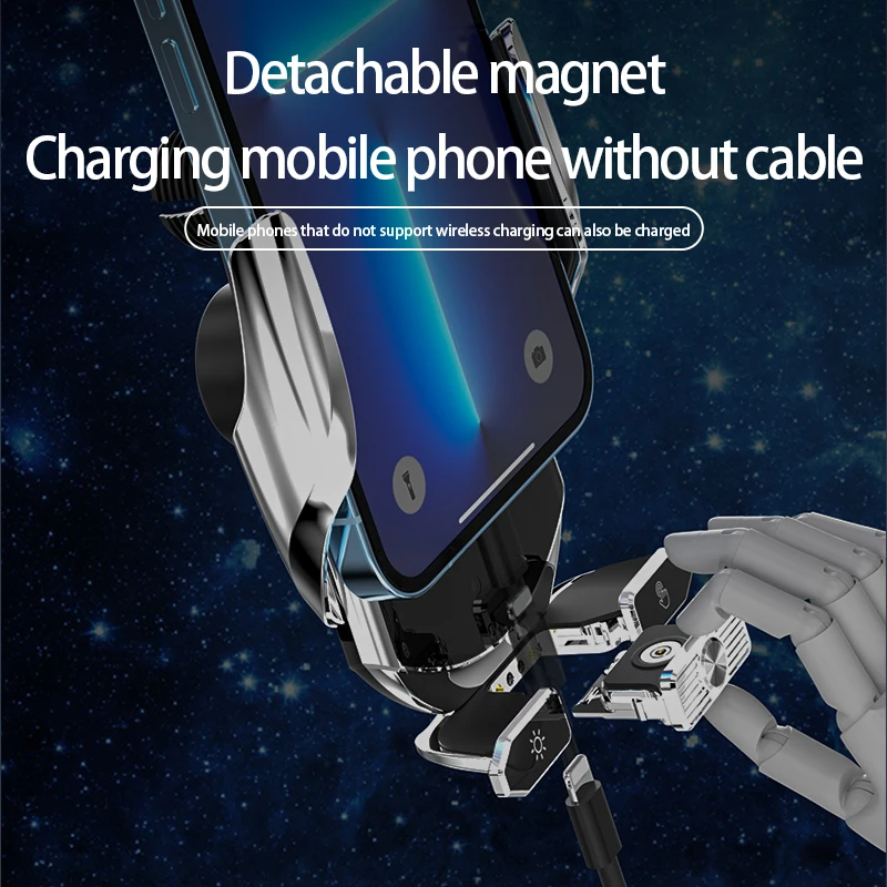 Sleek Wireless Car Phone Charger with 15W Fast Charging Capability