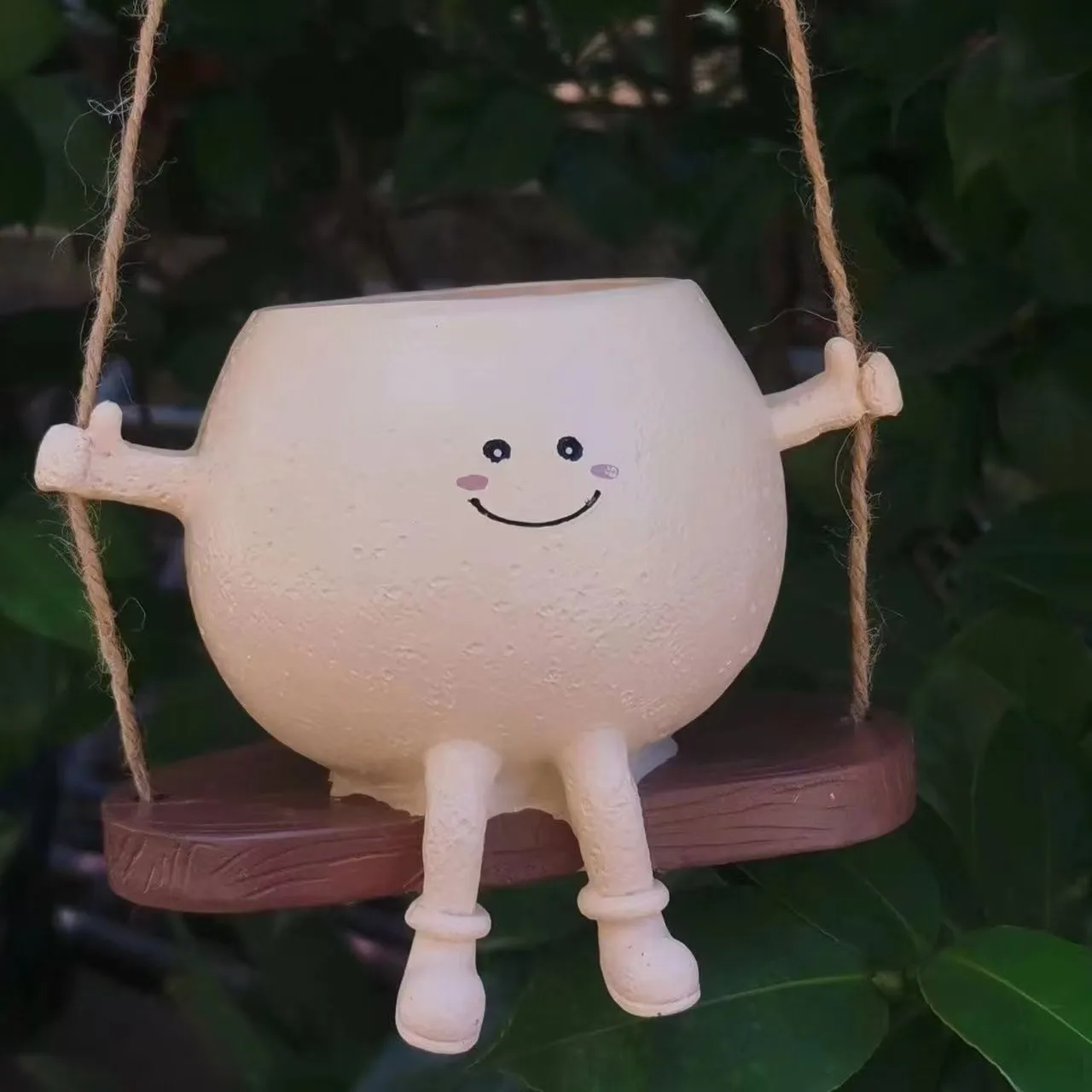 Smiley Face Resin Succulent Planter - Mini Personalized Desktop Decoration & Practical Home Gift