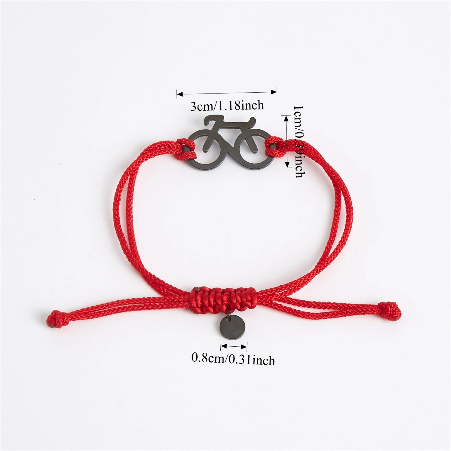 Trendy 2025 Pink Bicycle Pendant Sports Bracelet