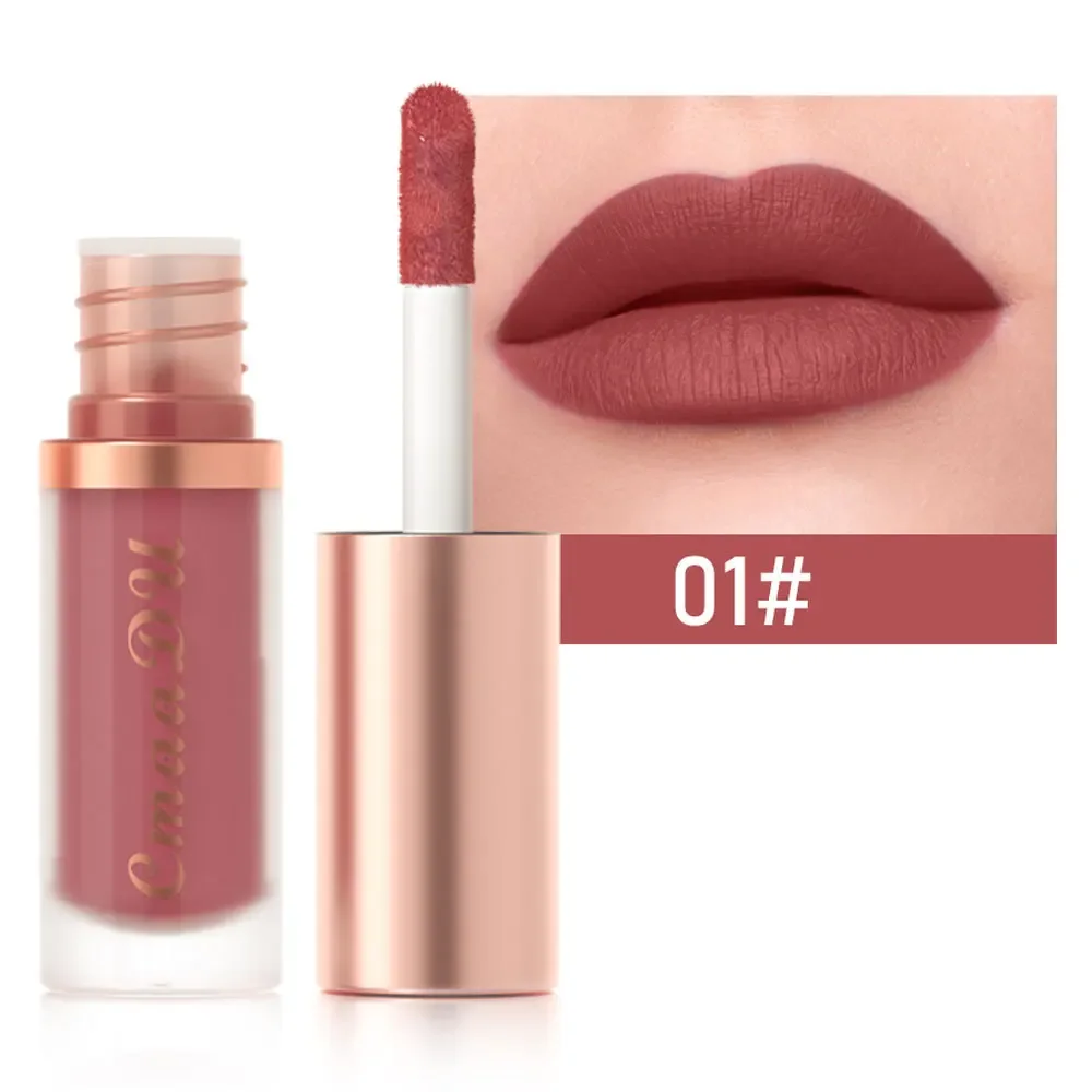 Description Picture 5 of item1pcs Waterproof Matte Velvet Lip Glaze Moisturizing Long Lasting Non-stick Cup Not Easy To Fade Lip Gloss Lipstick Makeup