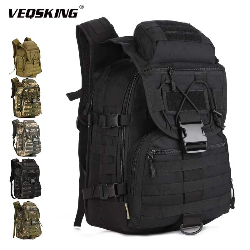 Mochila táctica militar con parches de velcro, bolsa desmontable Army Molle  Assault Pack Multifunción Laptop Bolsa para hombre, Marrón, L – Yaxa Store