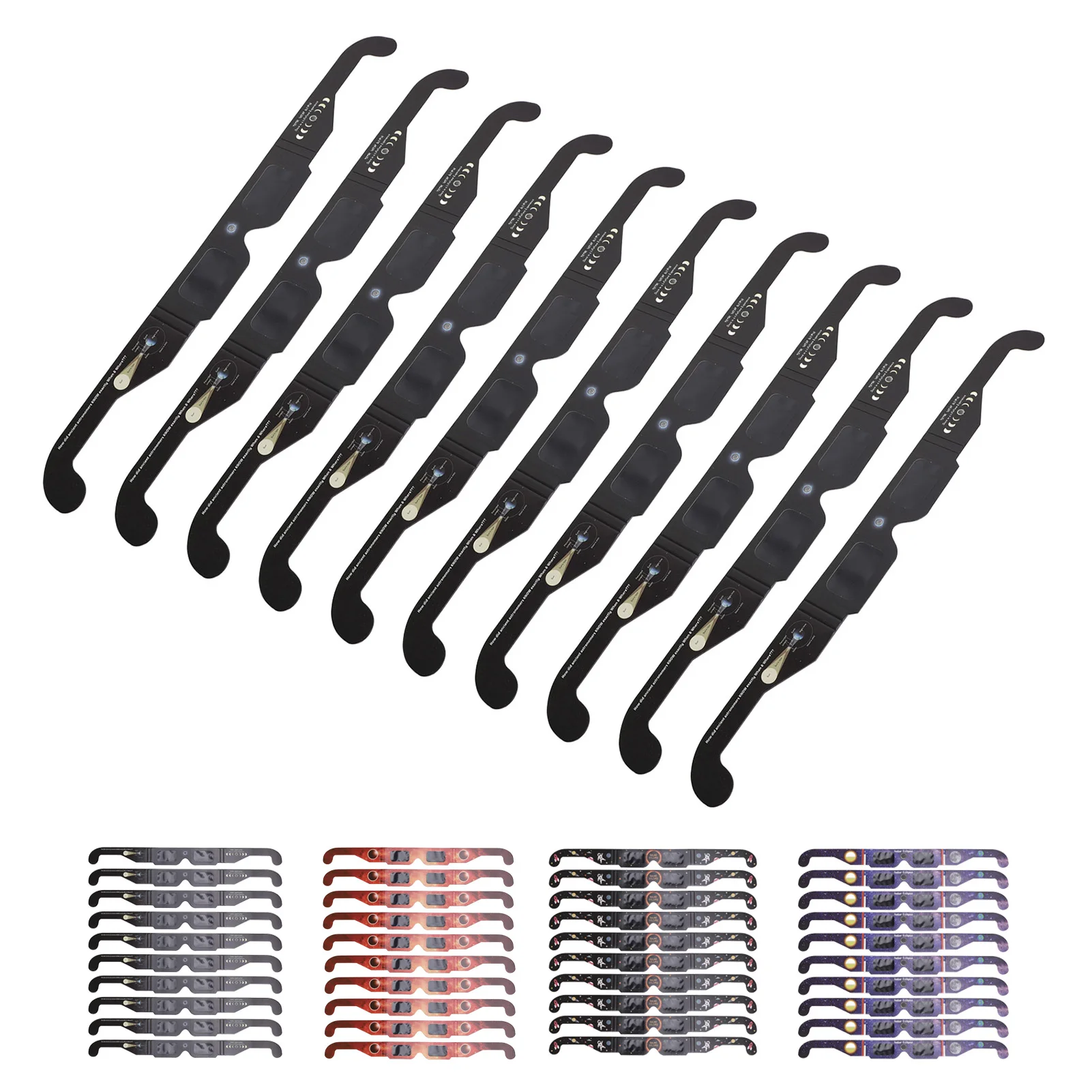 Solar  Glasses Paper Solar  Observation Glasses Safe Shades for Direct Sun Viewing Safe Solar  Shades