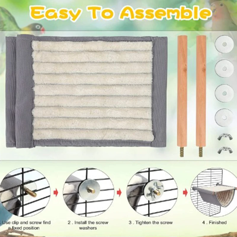 Bird Cage Accessories Winter Warm Bird Nest House Shed Hut Hanging Hammock Finch Cage Plush Fluffy Birds Hut Hideaway Parrot Bird house,bird cage,bird cage accessories,bird hammock