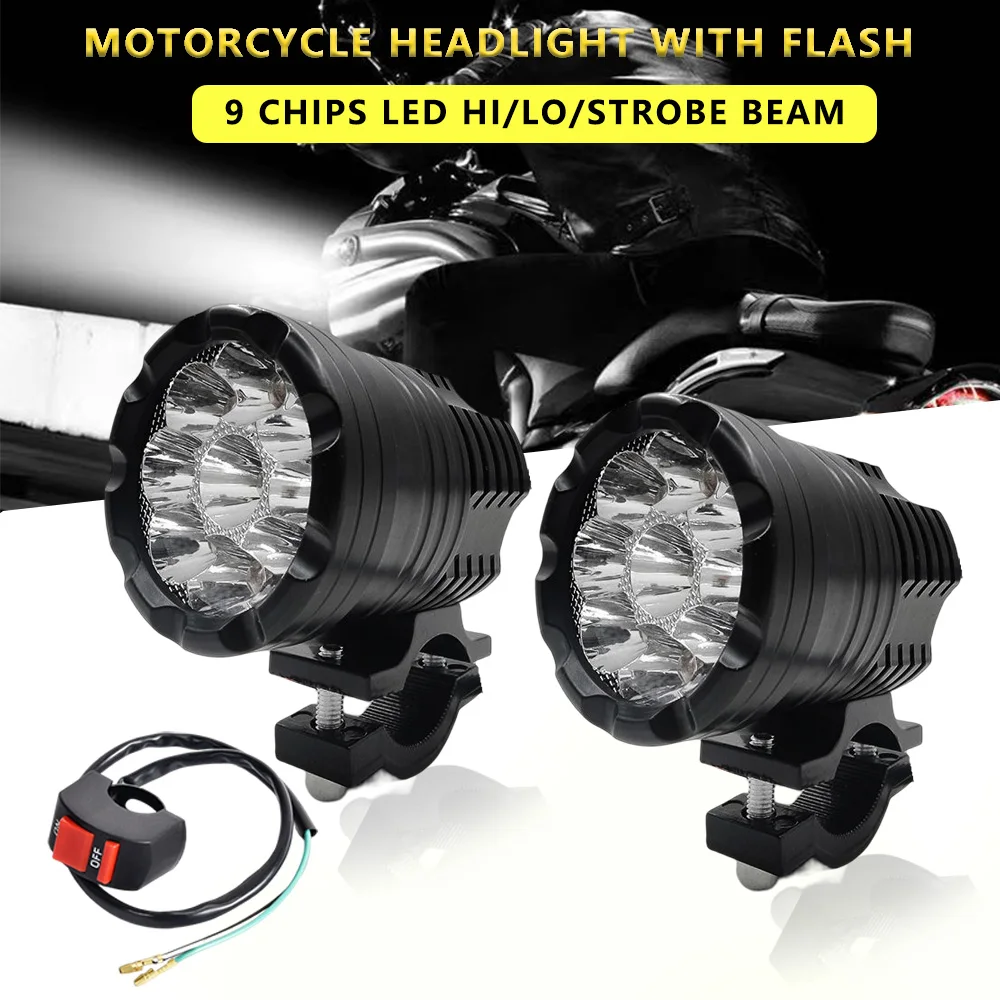 Additional Led Lights For Motorcycle Headlights Auxiliary High/Low