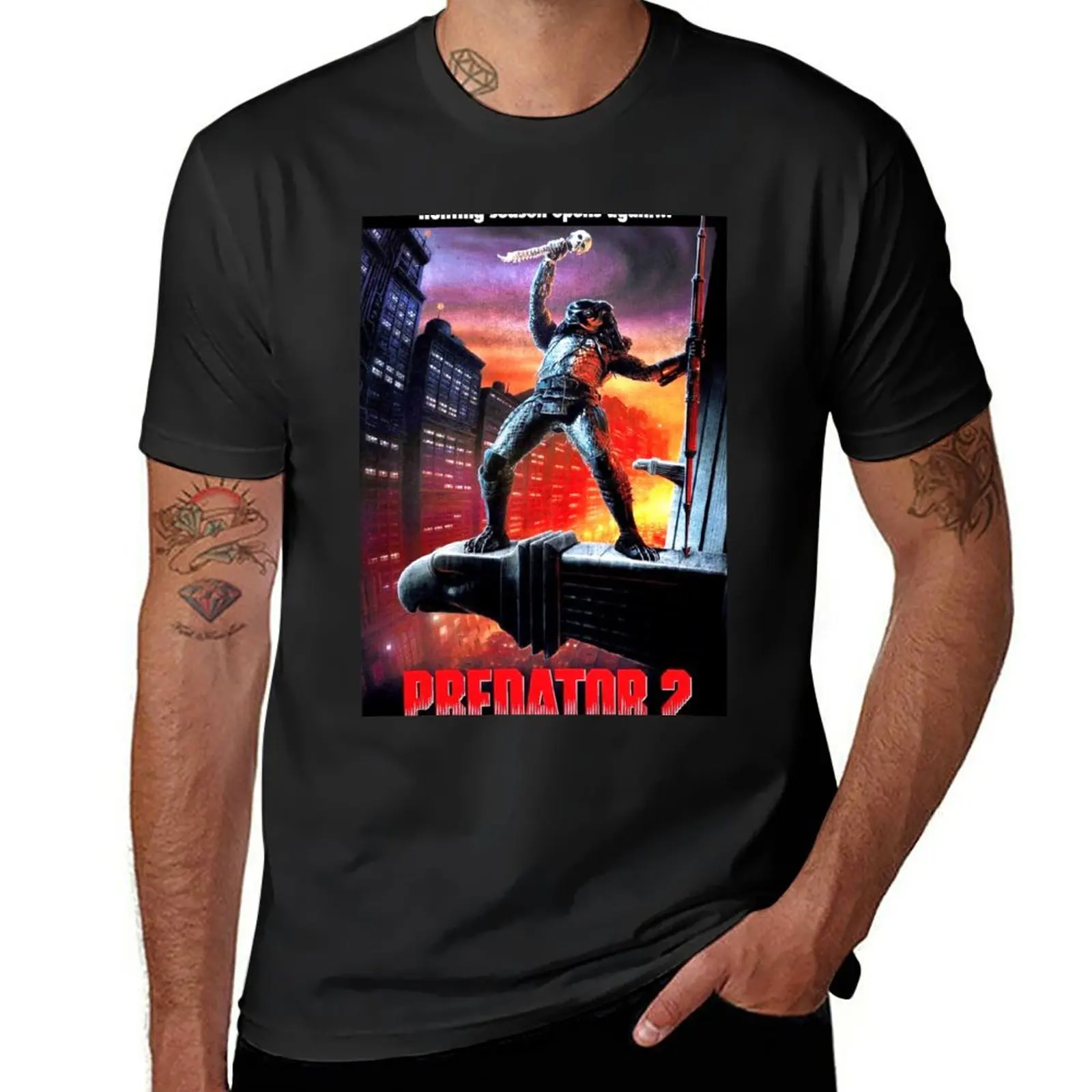 New Predator 2: La Stagione Della Caccia Si Apre Di Nuovo T-Shirt Estiva Top Ragazzi Magliette Divertenti Magliette Slim Fit Per Uomo
